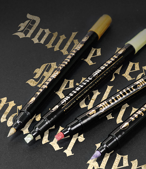 Double-end Metallic Markers, All Colors, High Quality, Different Sizes