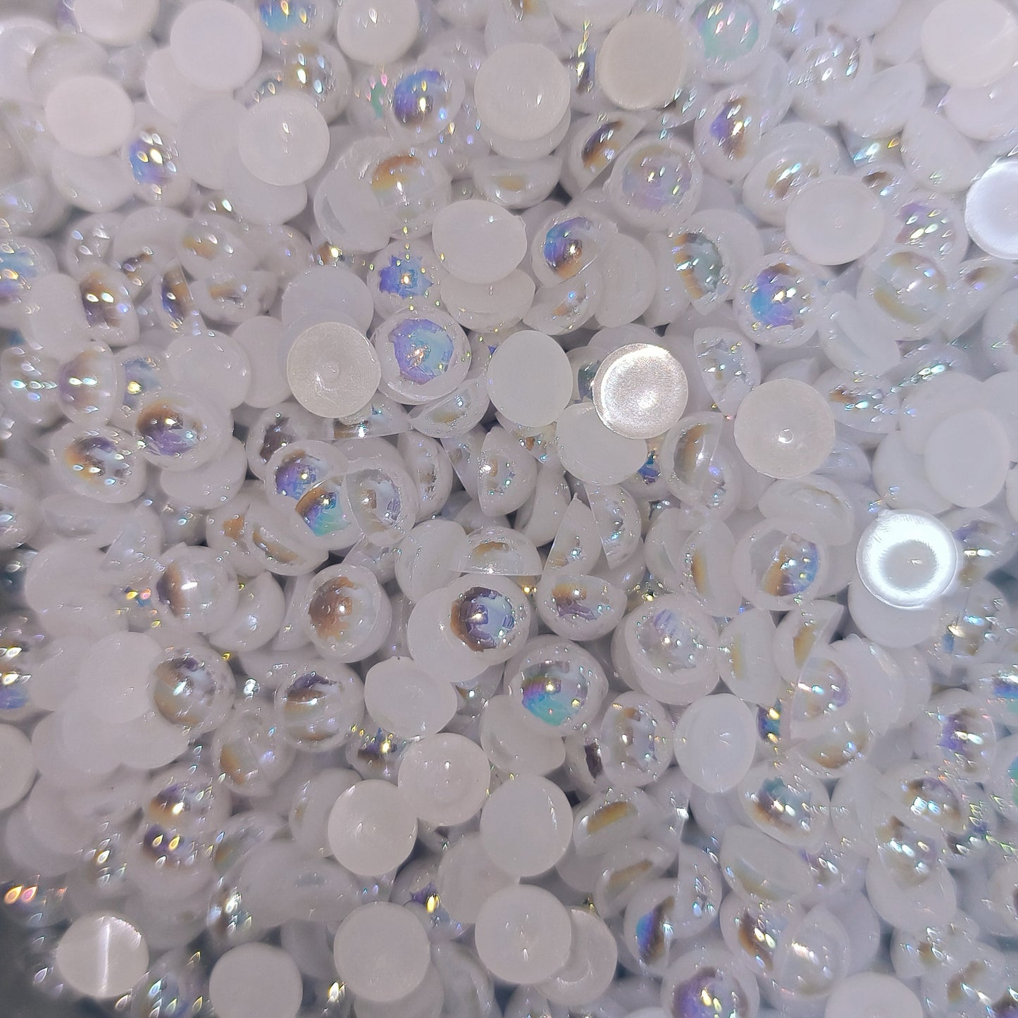 3mm Half Pearl, Single Size/Color, Resin