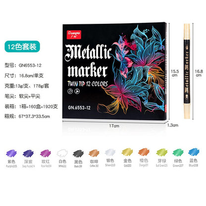 Double-end Metallic Markers, All Colors, High Quality, Different Sizes
