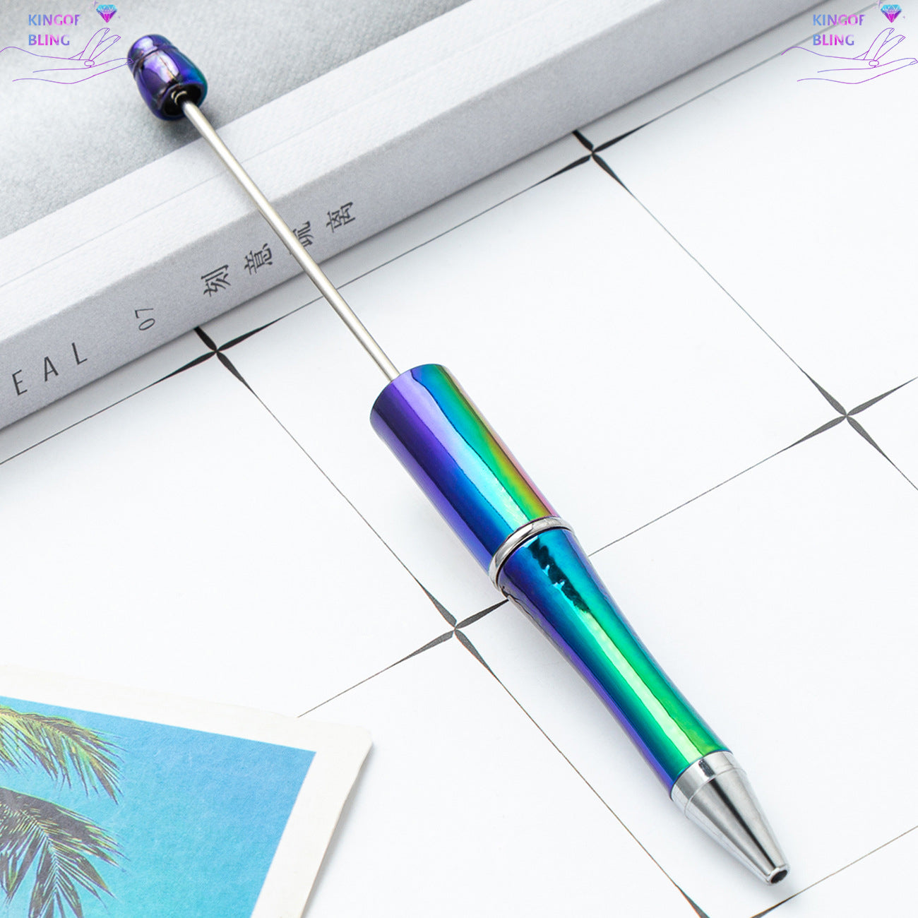 10 PCS UV Beading Pen, Electroplated Gradient Ballpoint Pen, Multicolour