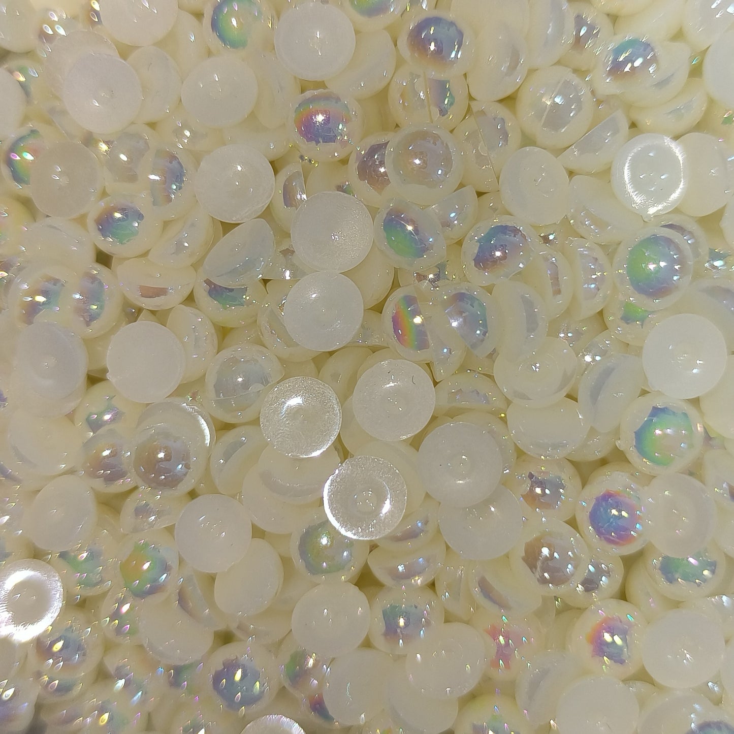 3mm Half Pearl, Single Size/Color, Resin