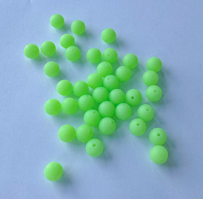 Silicon Lumi Beads, 12mm, use for bracelects, pens, decorations