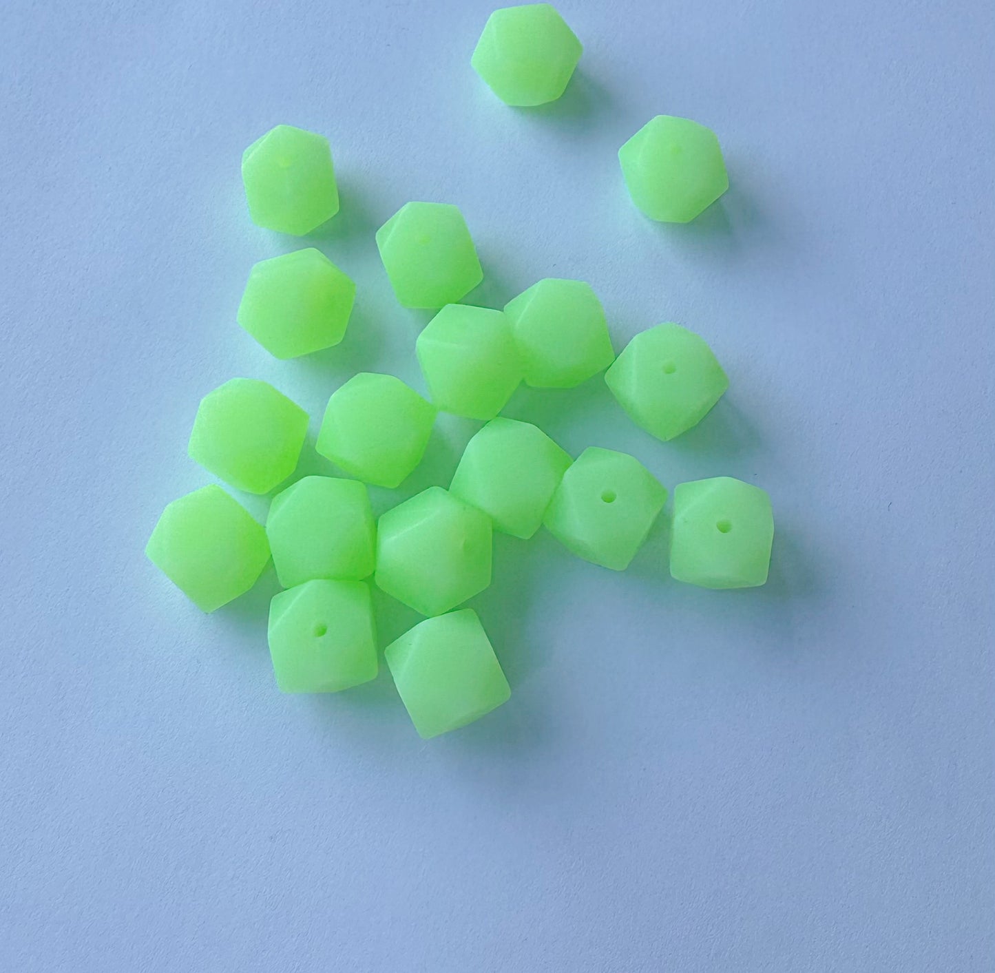 Silicon Lumi Beads,Diamond Shape, 18mm, use for bracelects, pens, decorations