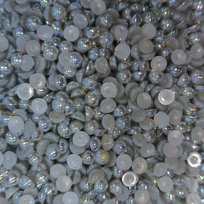 3mm Half Pearl, Single Size/Color, Resin