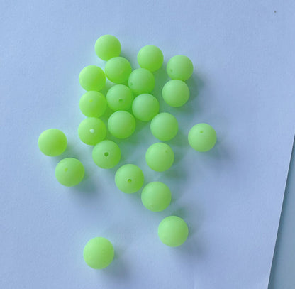 Silicon Lumi Beads, 16mm, use for bracelects, pens, decorations