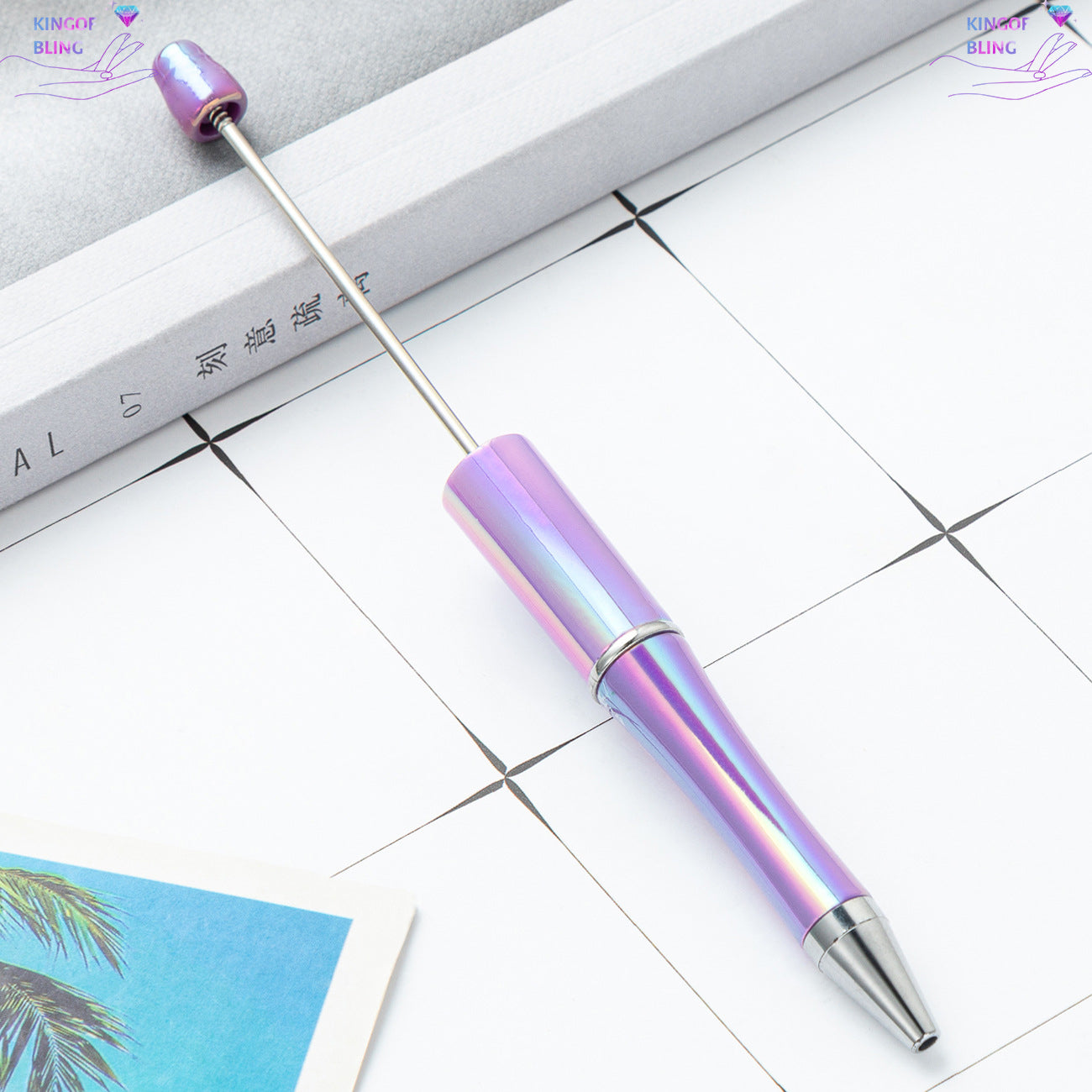 10 PCS UV Beading Pen, Electroplated Gradient Ballpoint Pen, Multicolour